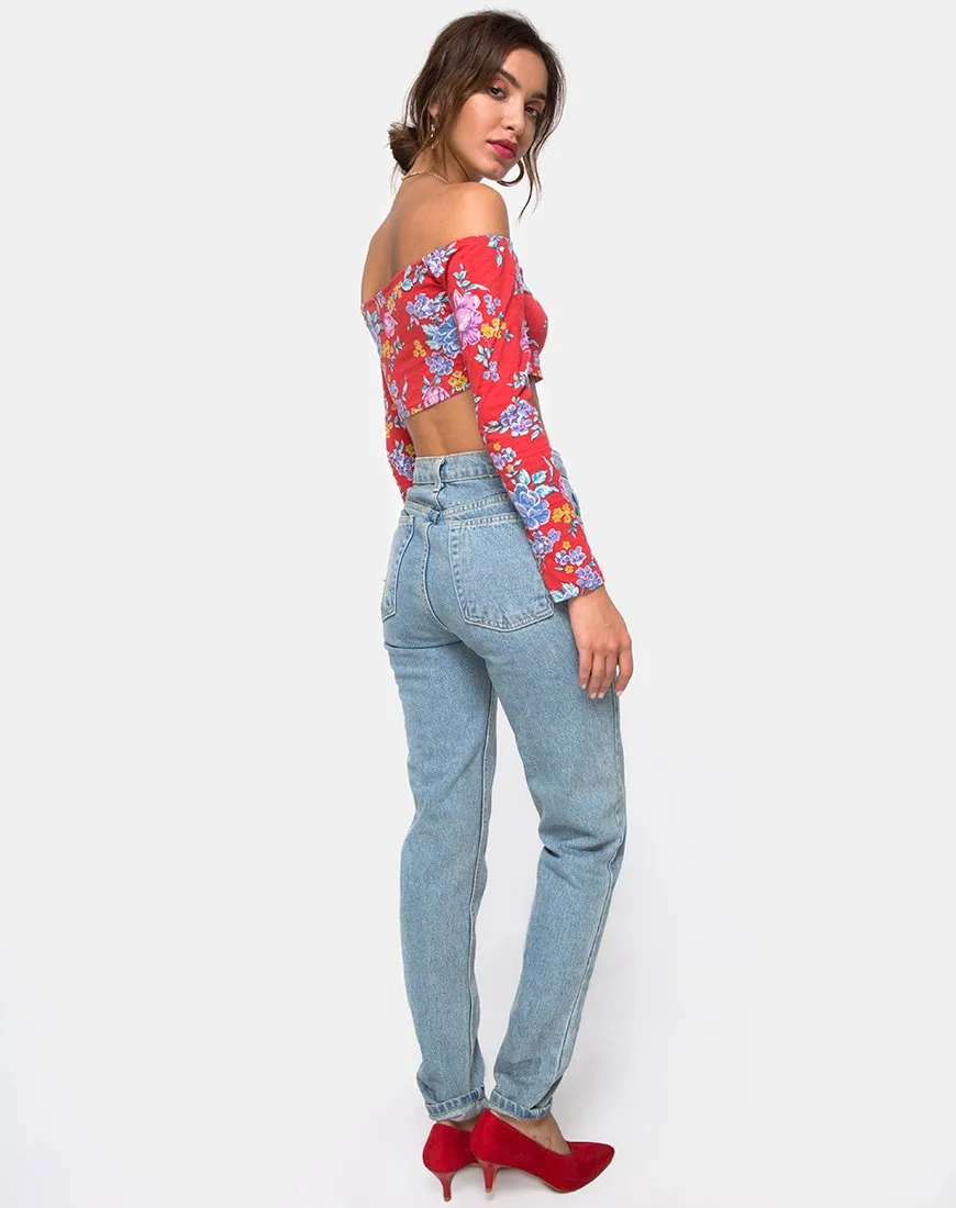 Coga Crop Top in Vintage Fleur