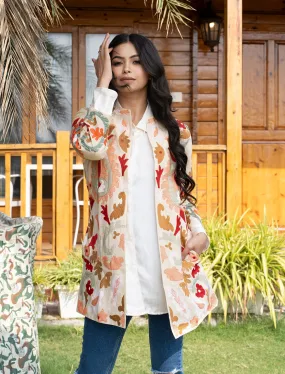 Cotton Long Coat, Full Sleeves Jackets for Women