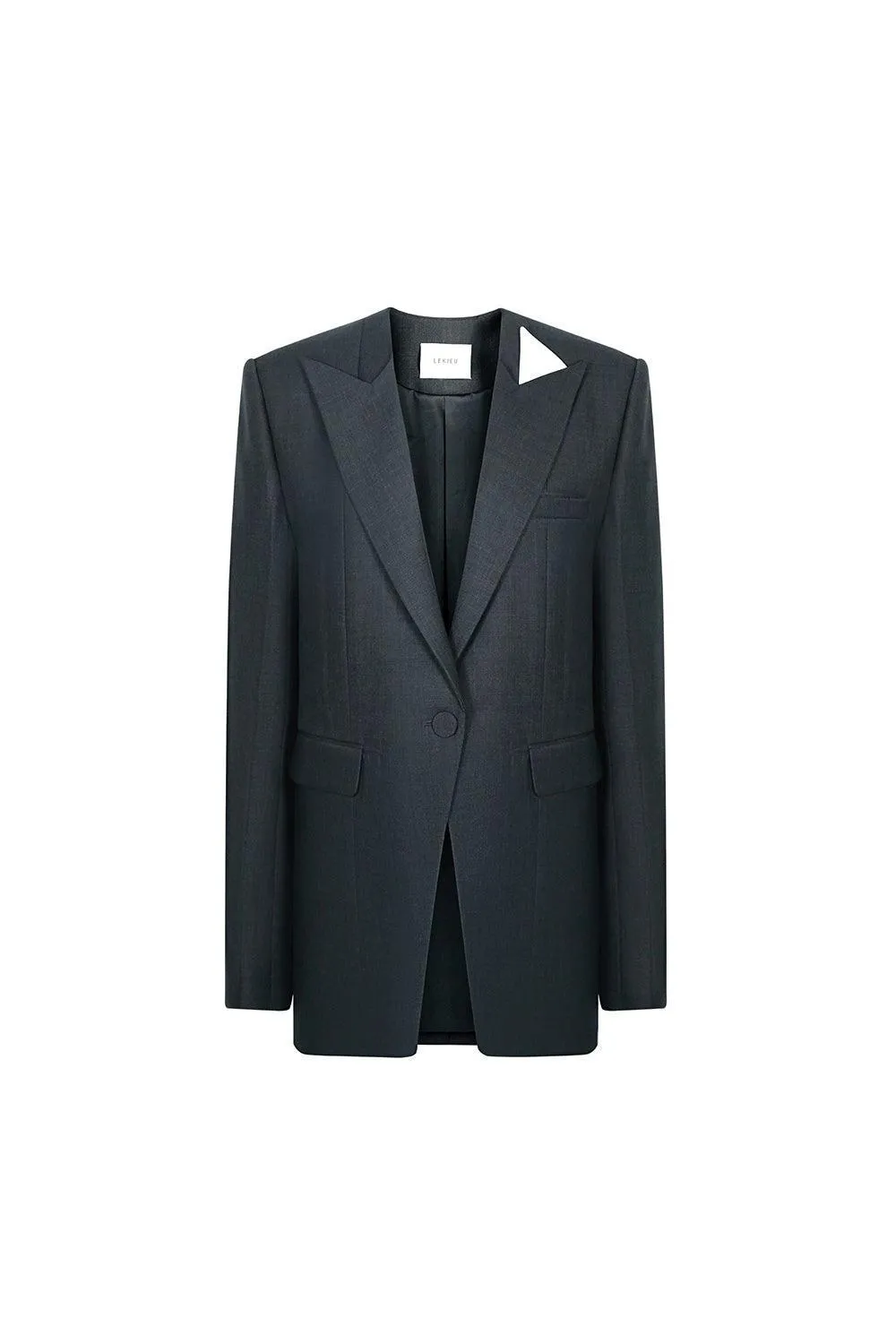 Crescent Straight Long Sleeved Polycotton Blazer