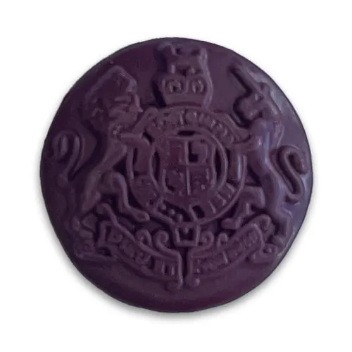 Deep Wine Lion Rampant Shield Blazer Button (Made in Spain)