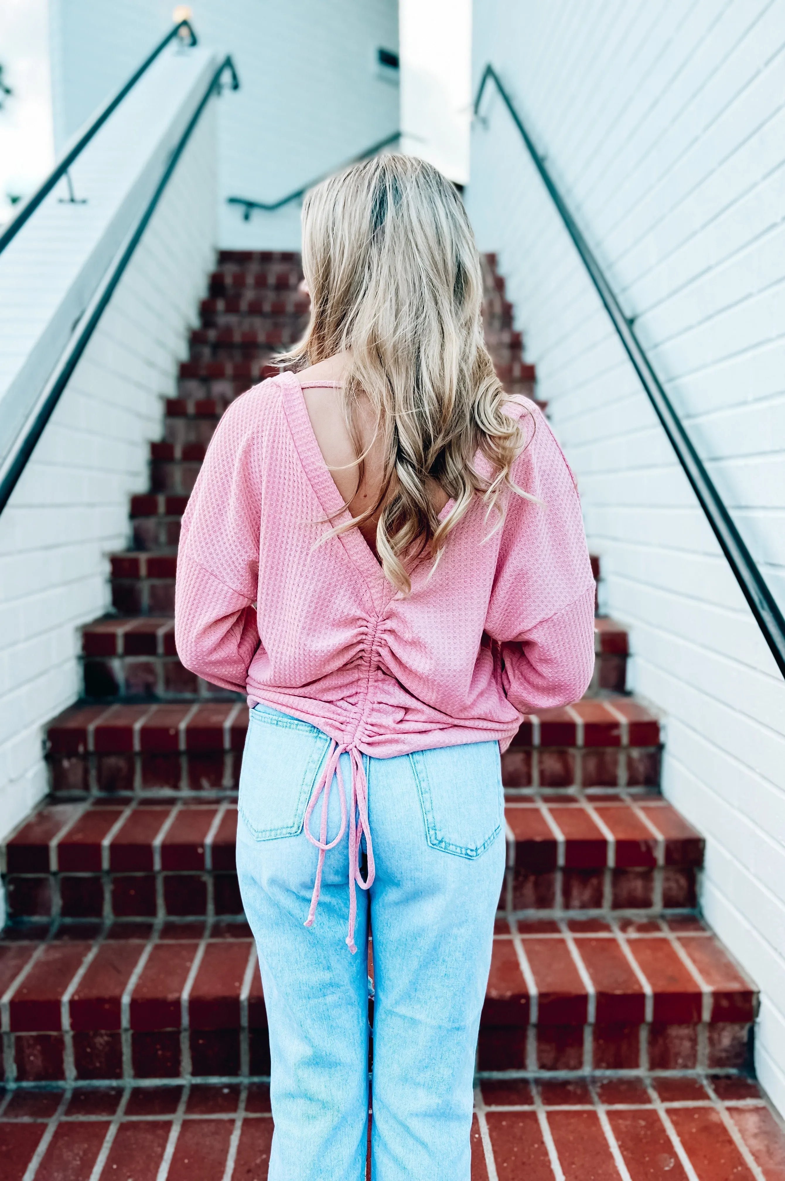 Delightful Waffle Knit Top