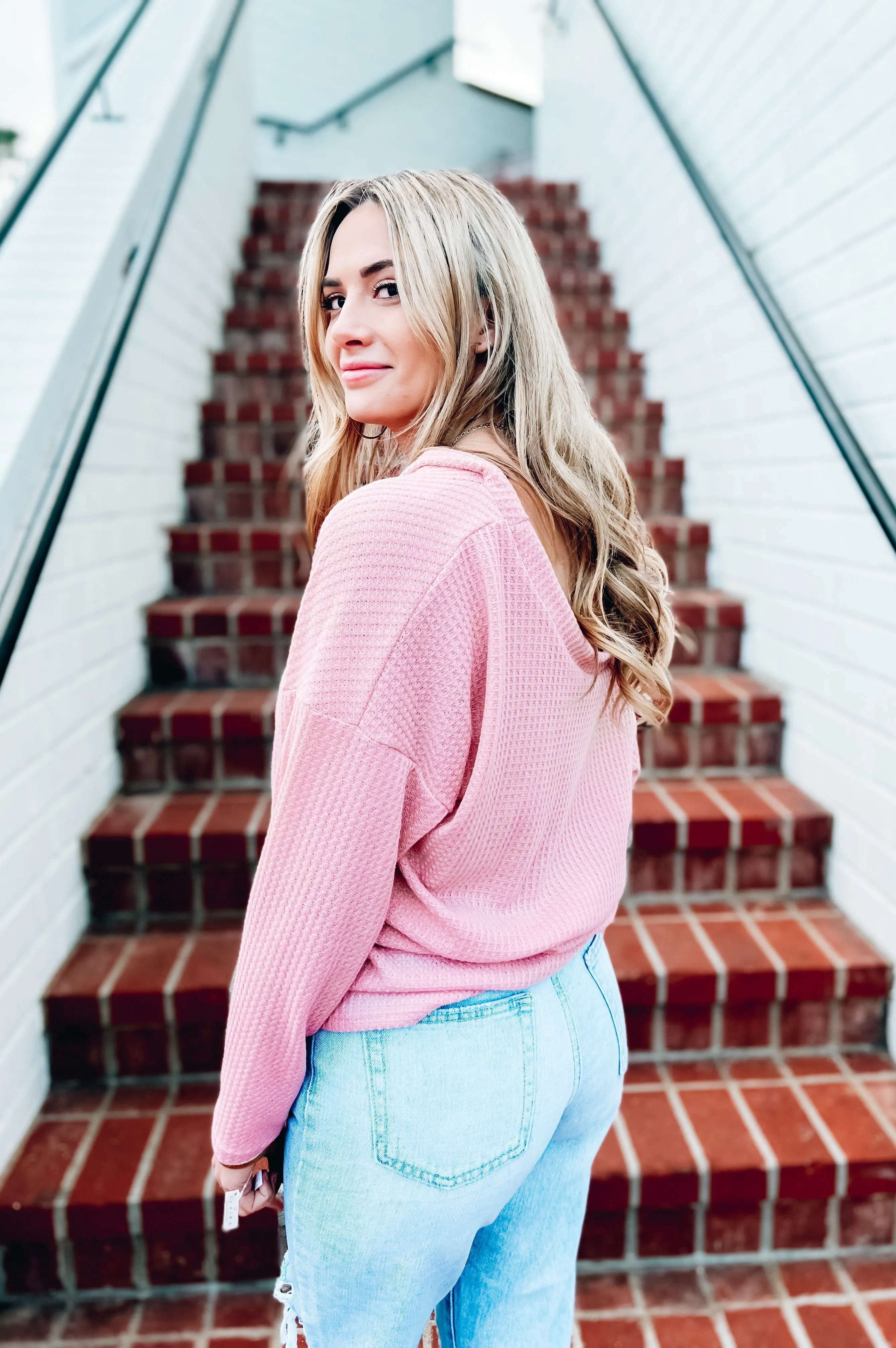 Delightful Waffle Knit Top