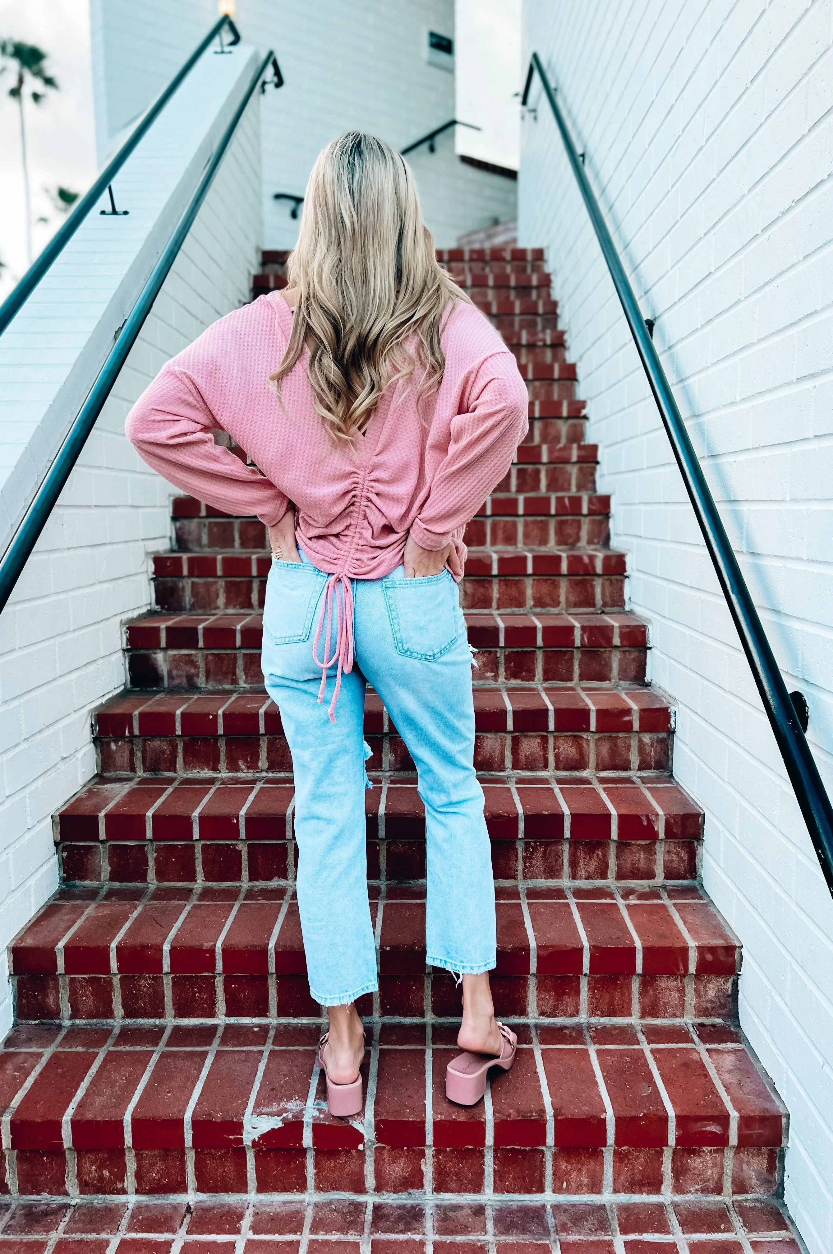 Delightful Waffle Knit Top