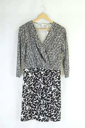 Diane Von Furstenberg Black And White Dress 8