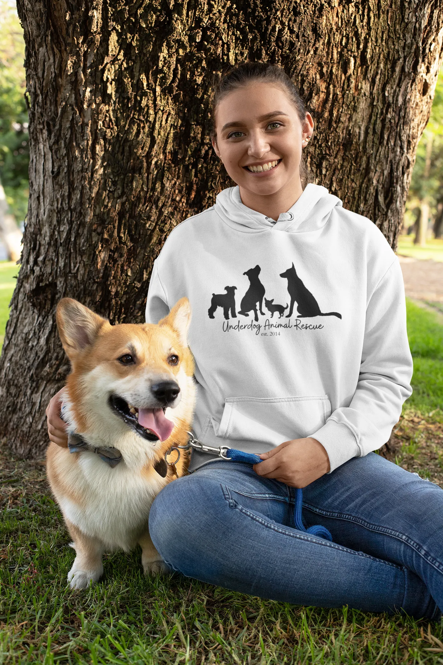 Dog Silhouette - Unisex Pullover Hoodie
