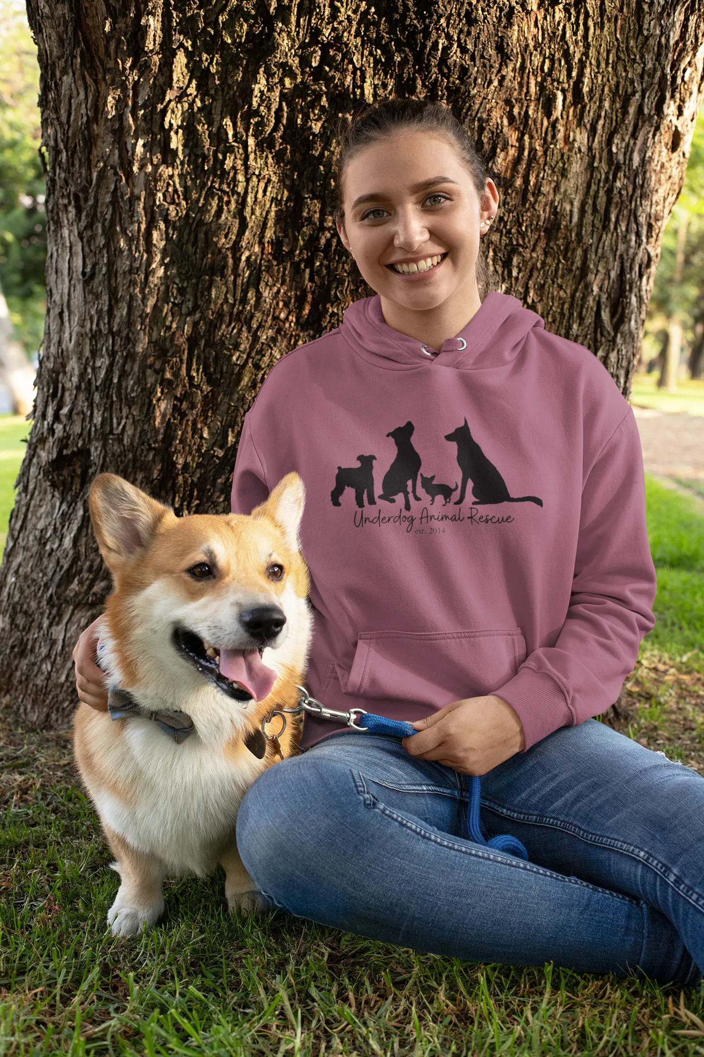 Dog Silhouette - Unisex Pullover Hoodie