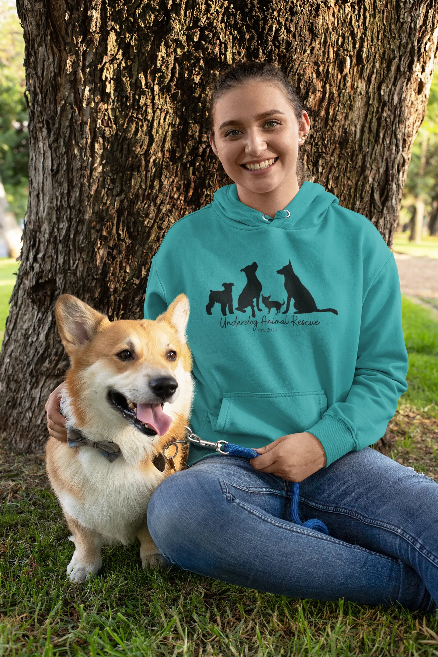 Dog Silhouette - Unisex Pullover Hoodie