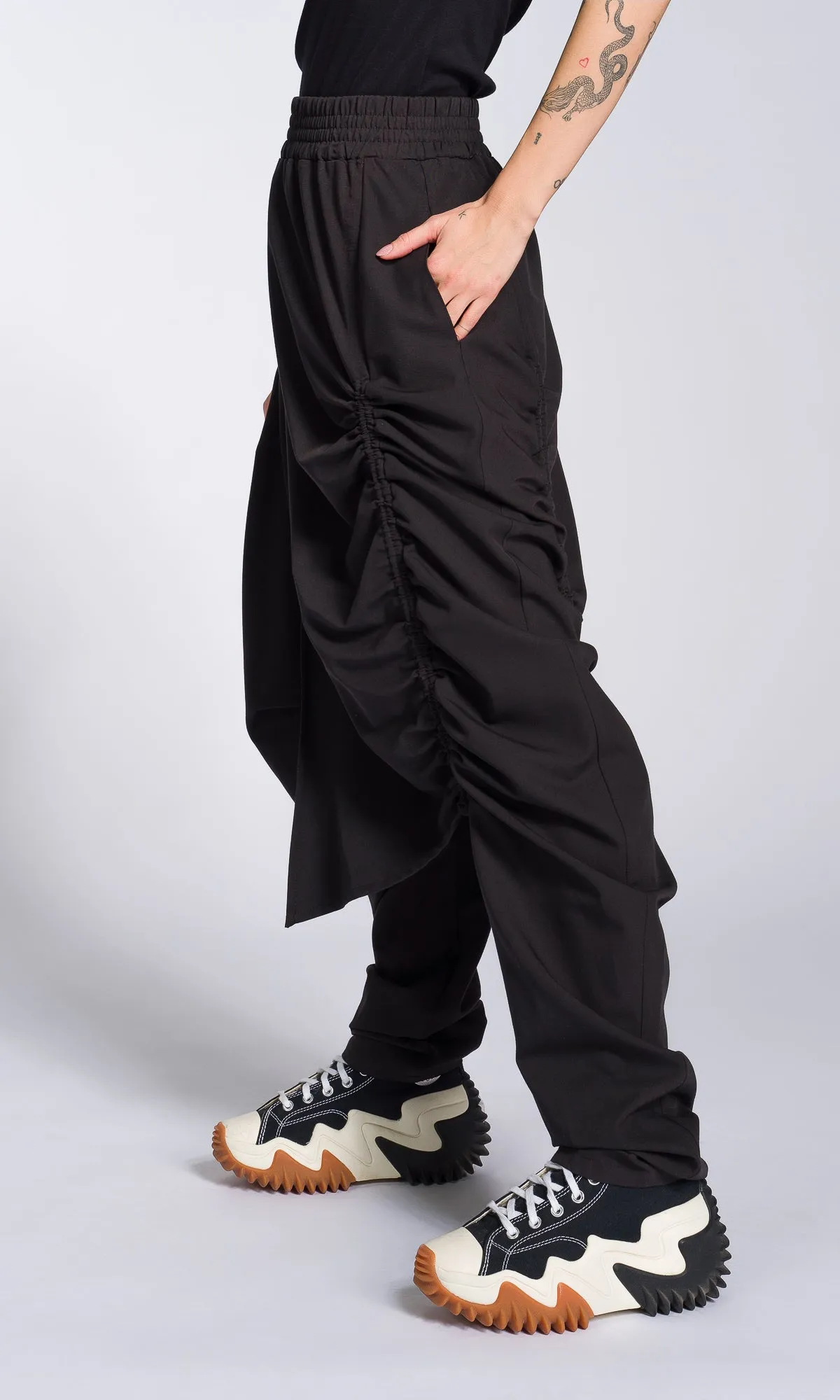 Draped Drop Crotch Pants
