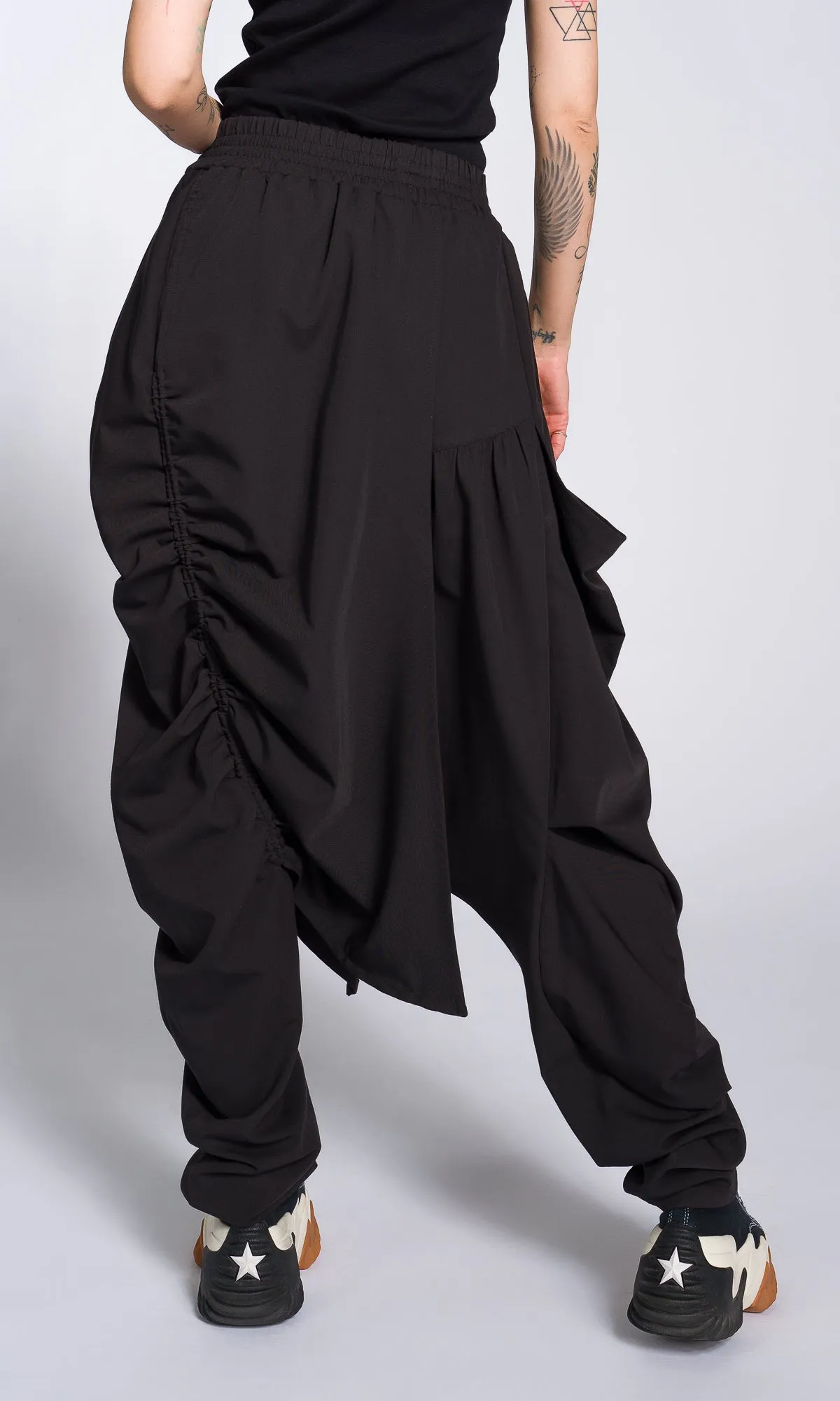 Draped Drop Crotch Pants