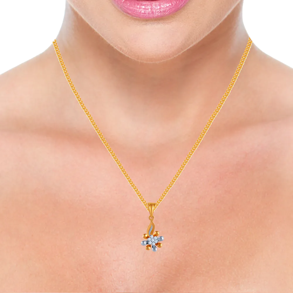 Dual Colour Floral Pendant