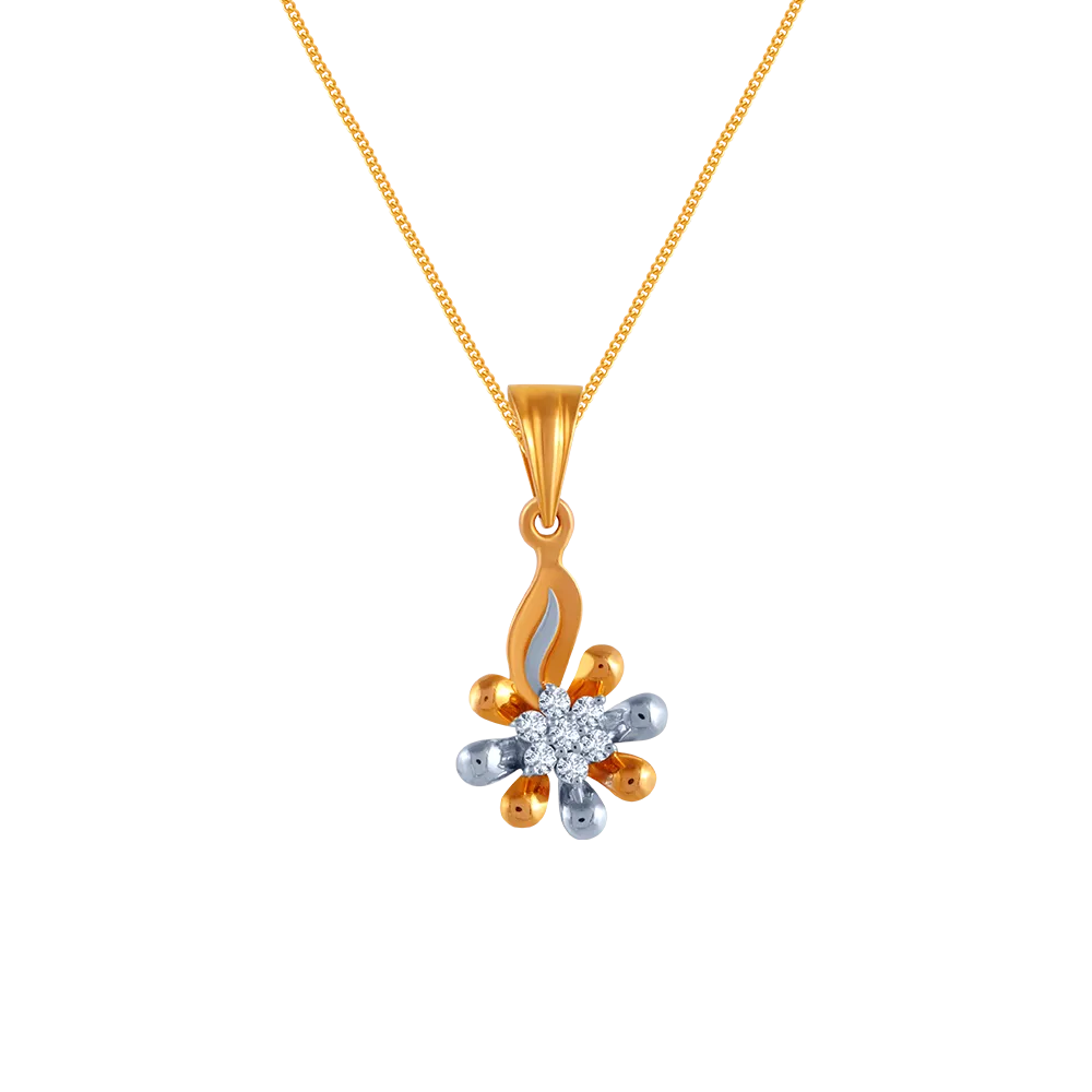 Dual Colour Floral Pendant