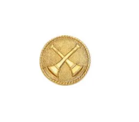 ELC Captain 2 Crossed Bugles, 2 Posts & Clutch Backs