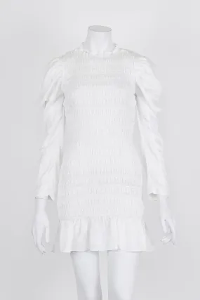 Elliatt White Shirred Dress XS