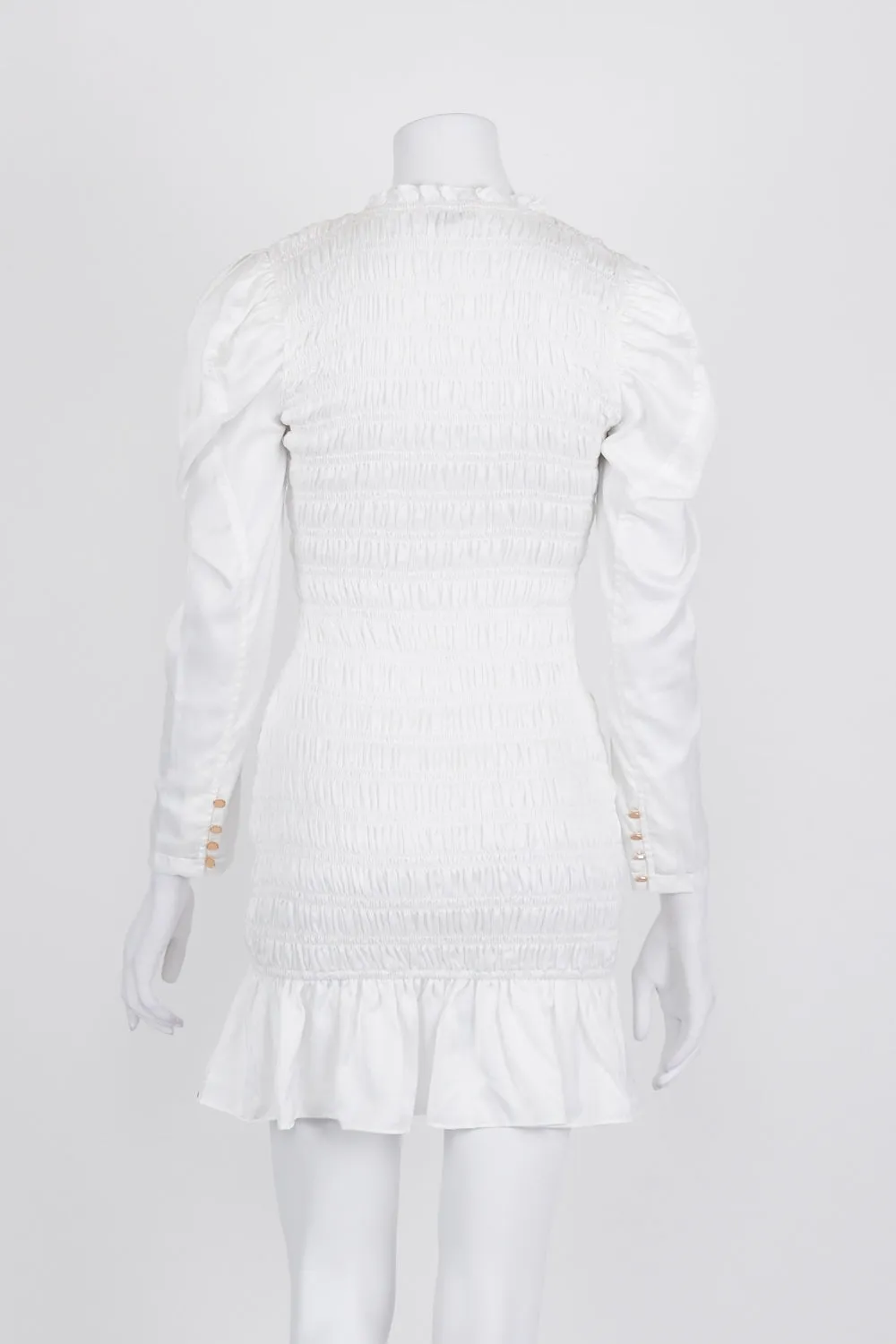 Elliatt White Shirred Dress XS