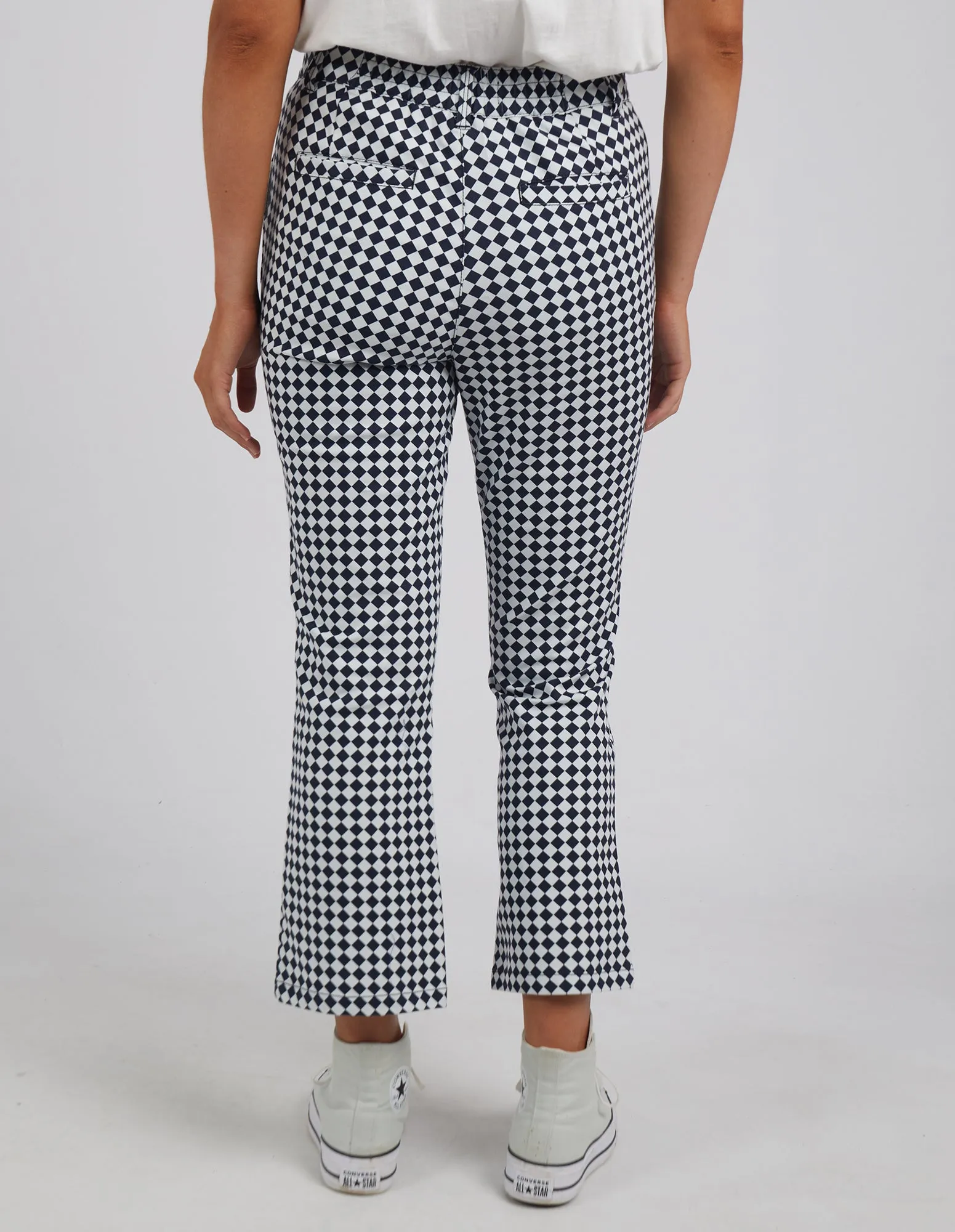 Elm Zest Pant 8128073 - Navy Checkerboard