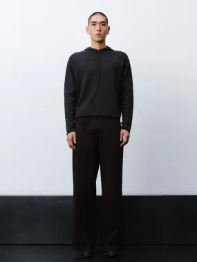 (EQUILIBRIUM) (UNISEX) ETHAN CASHMERE WOOL HOODIE KNIT (CHARCOAL)