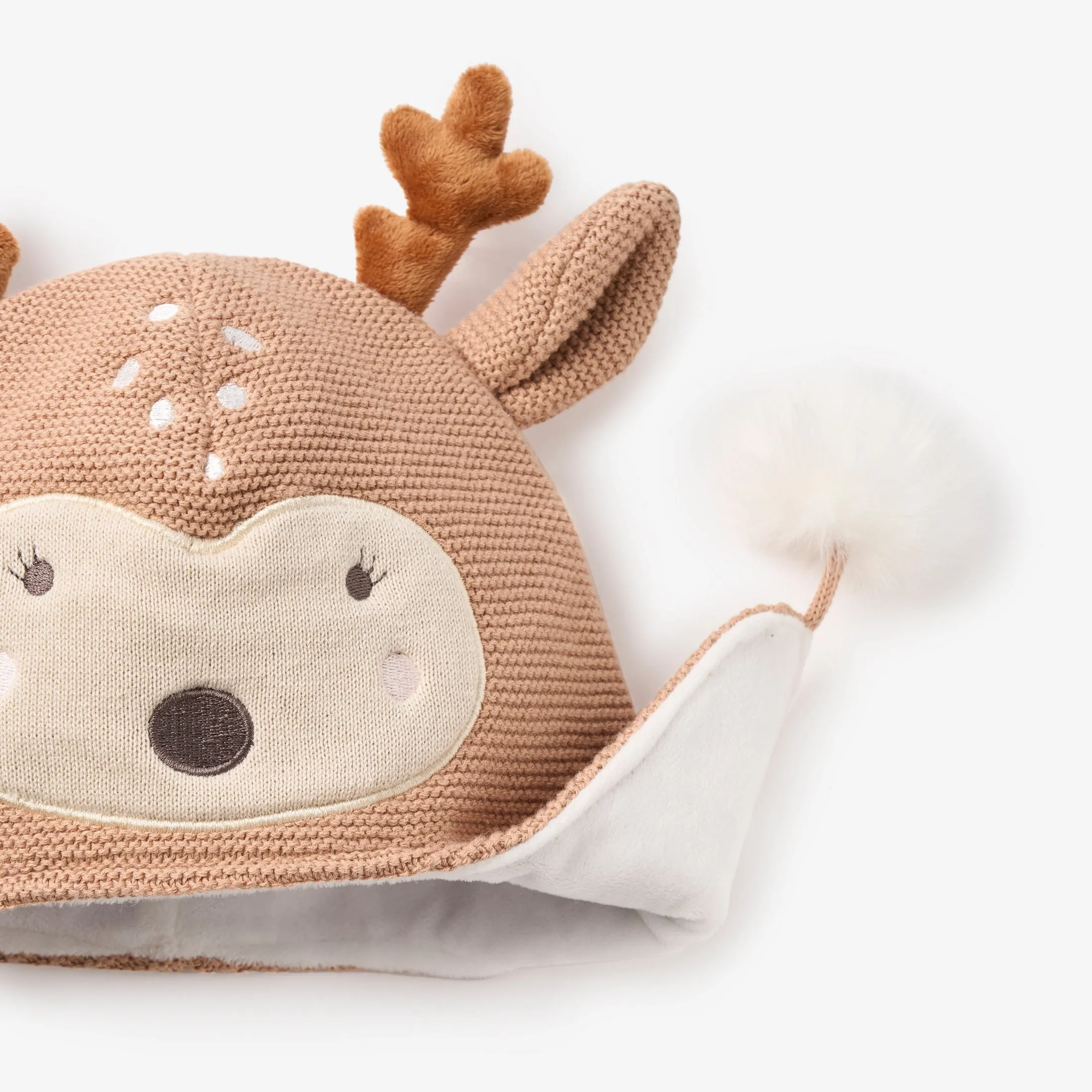 Fawn Aviator Knit Baby Hat - Select Size