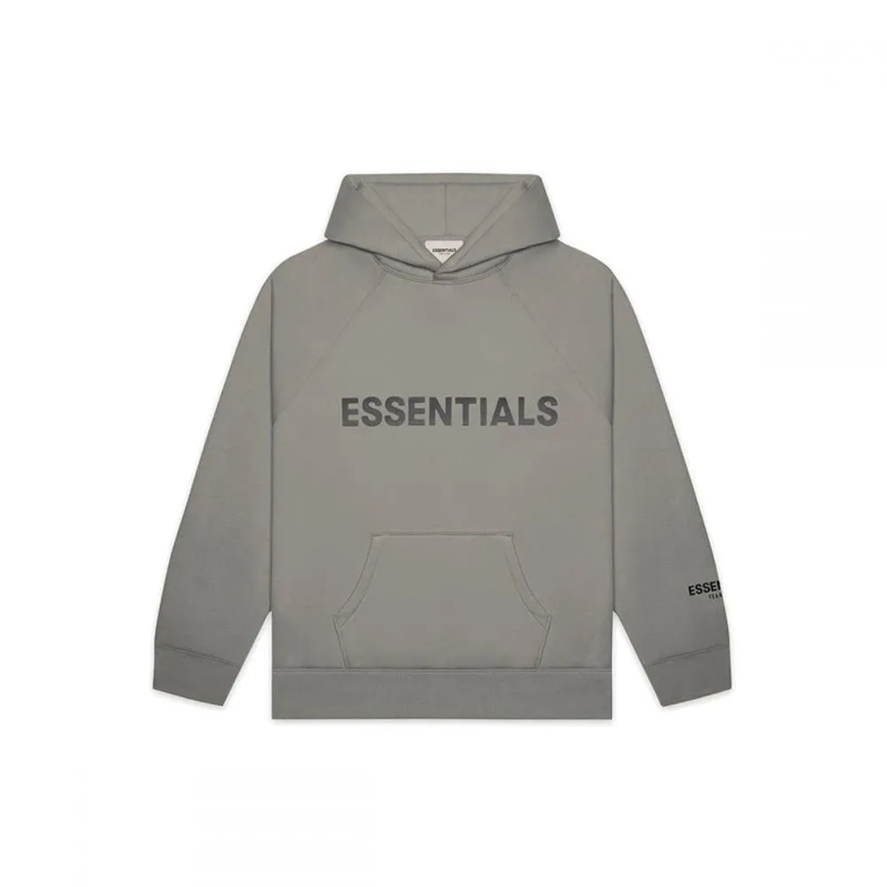 FEAR OF GOD ESSENTIALS Pullover Hoodie Applique Logo Cement