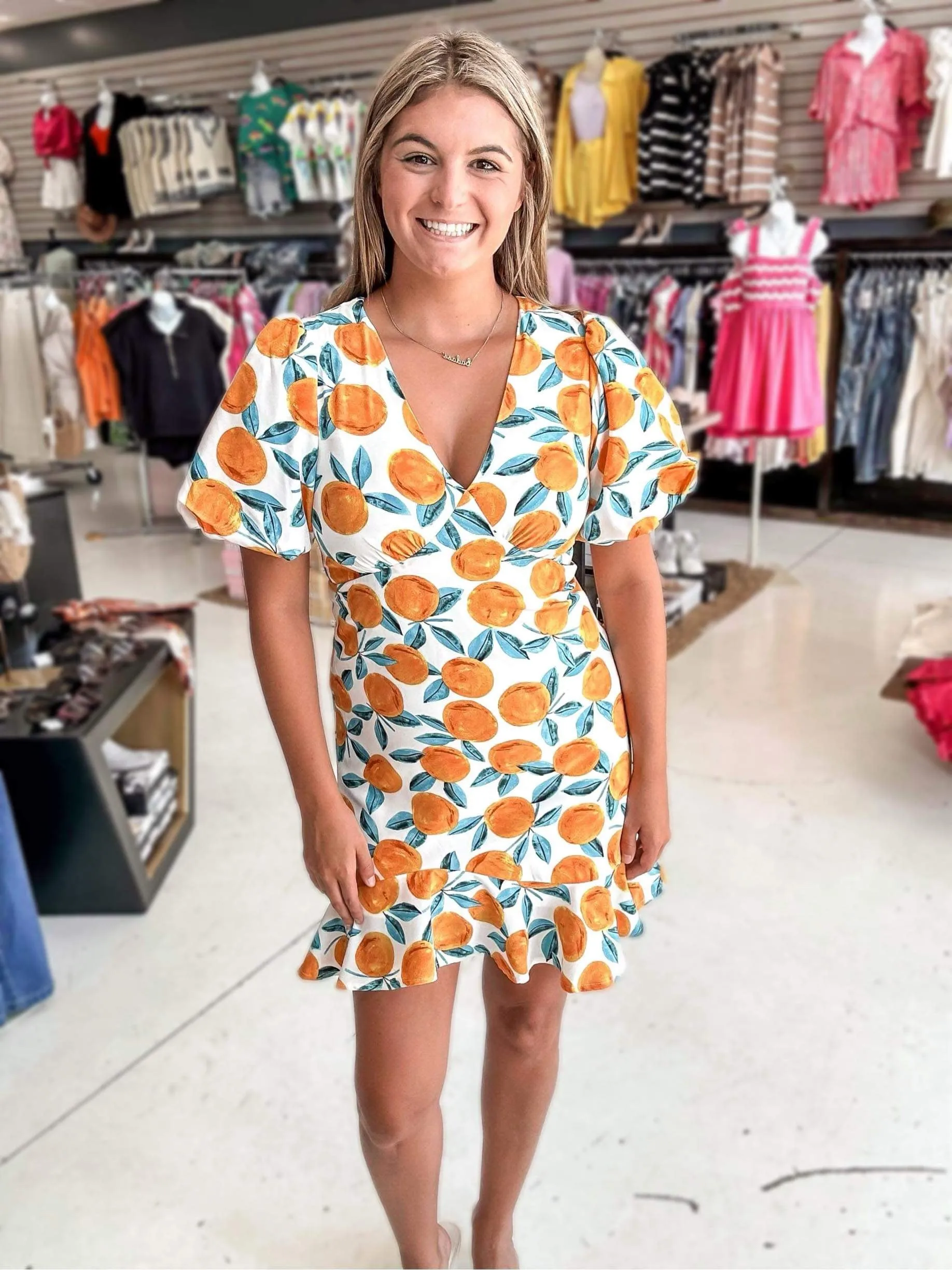 Field Of Citrus Dress