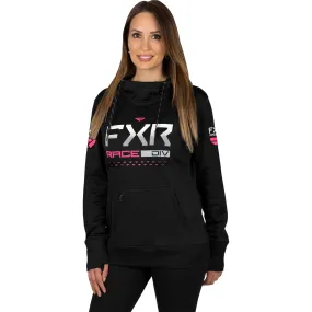 FXR  Womens Black Elec Pink Race Division Tech Pullover Hoodie Hoody DWR Finish