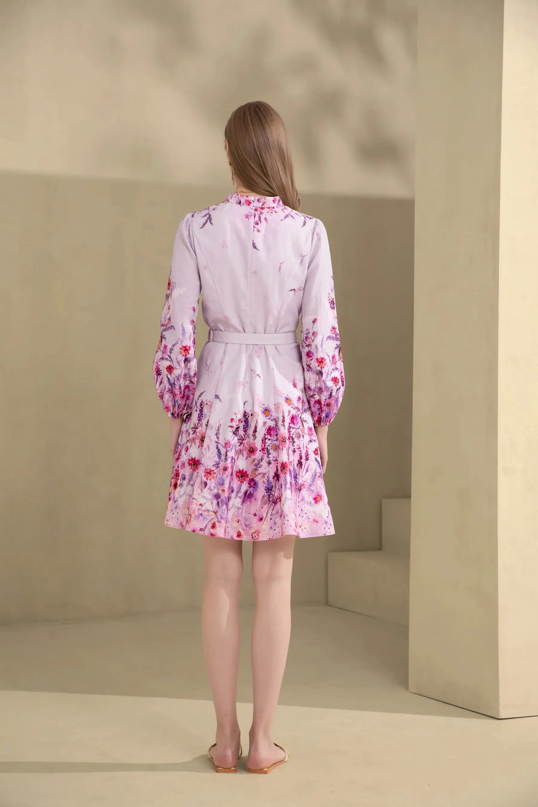 GDS  Dakota Linen Dress  | Pink Yarrow