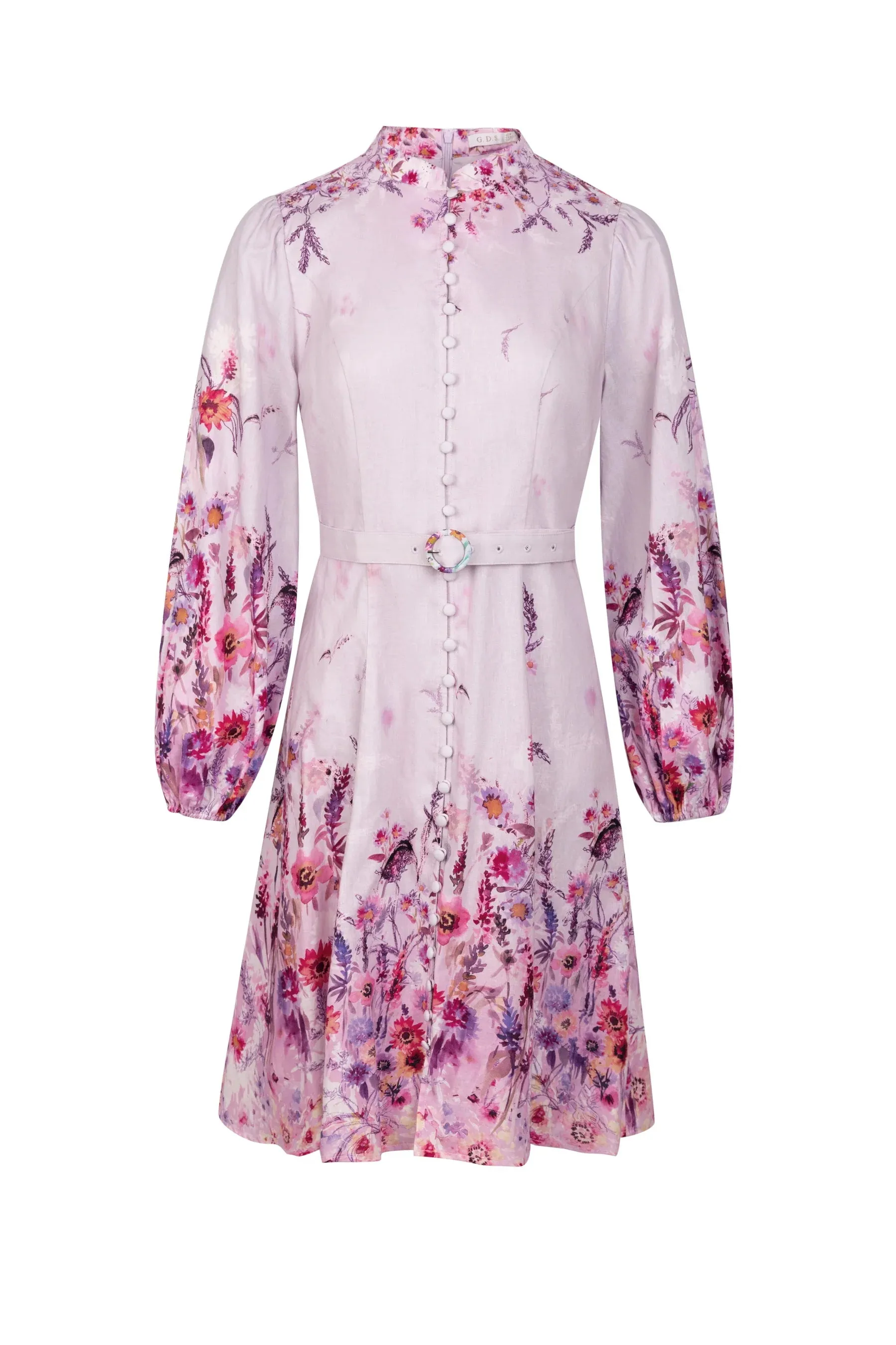 GDS  Dakota Linen Dress  | Pink Yarrow