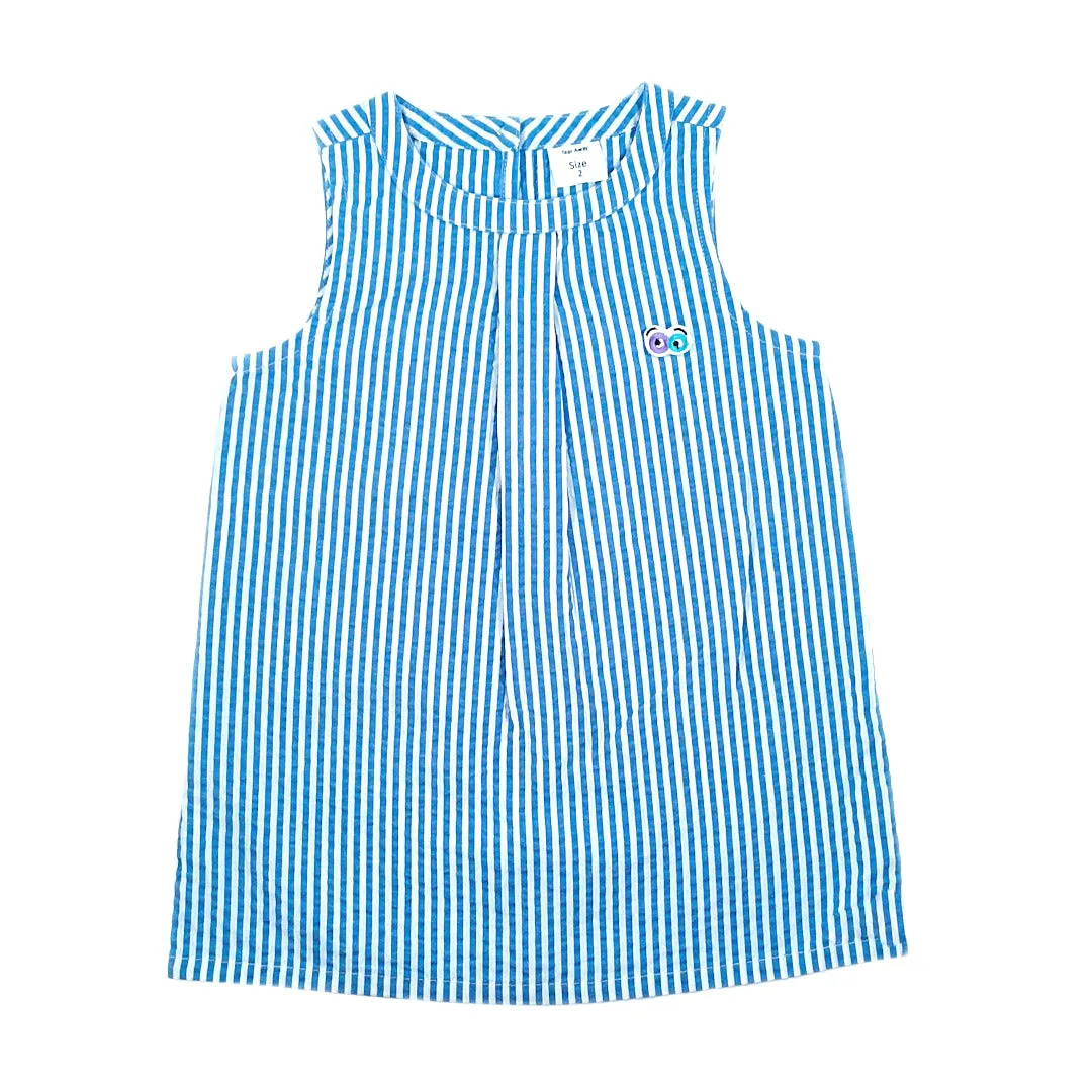 Girls Blue stripe seersucker