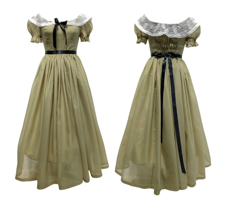 Gone With the Wind Vintage Remake Lace Collar Dress