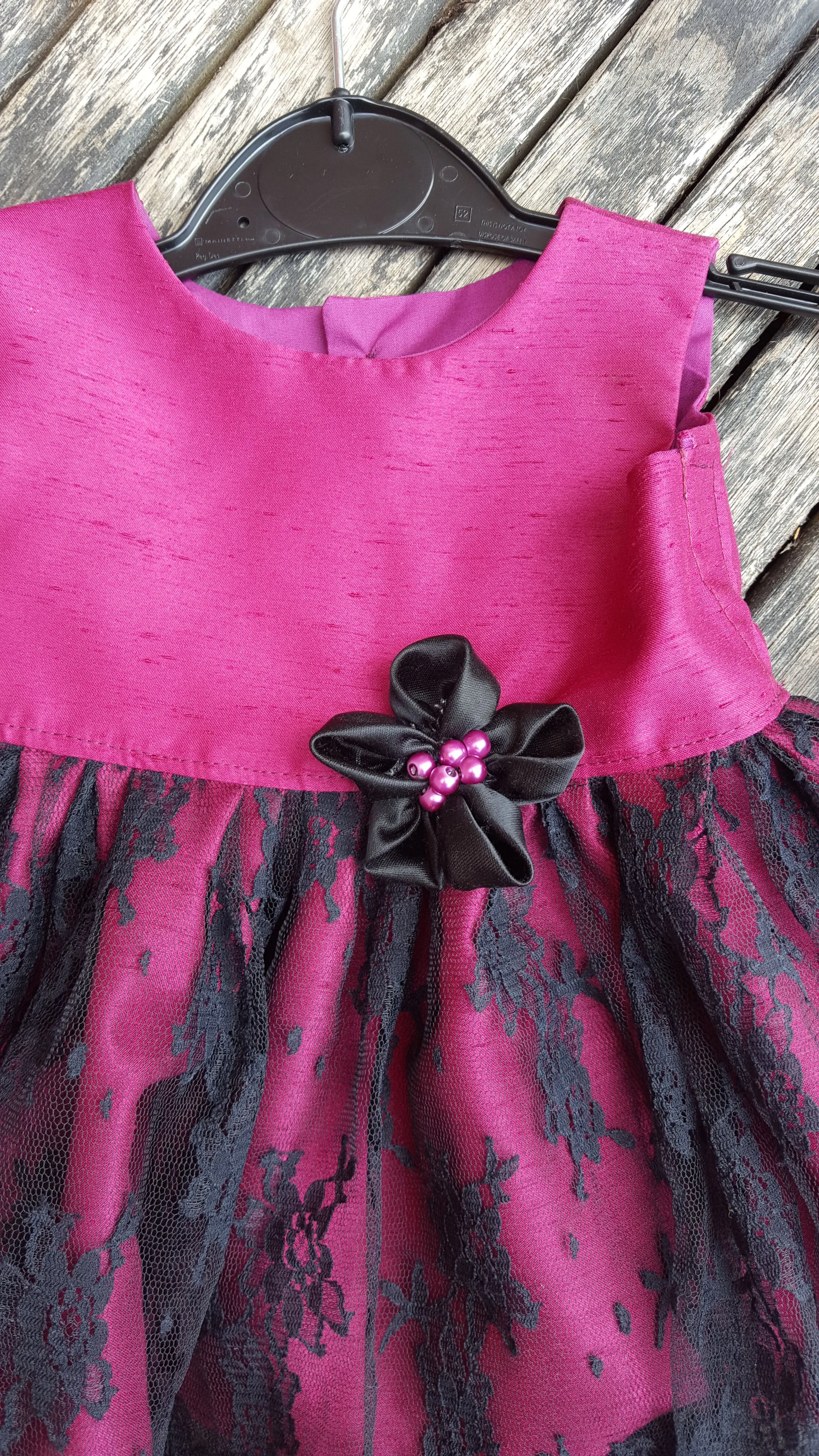 Handmade alternative, Gothic, baby girls party dress age to fit 6 to 12 months