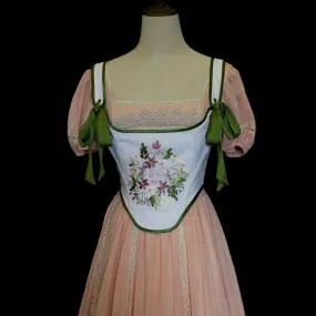 Handmade Vintage Remake Embroidery Corset