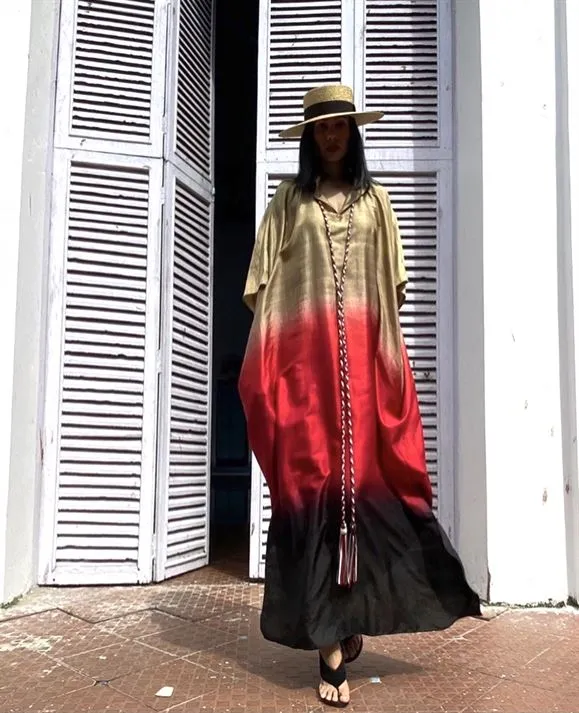 Hanshu   I   Cape Caftan   Luxe Resort Wear NAWF03