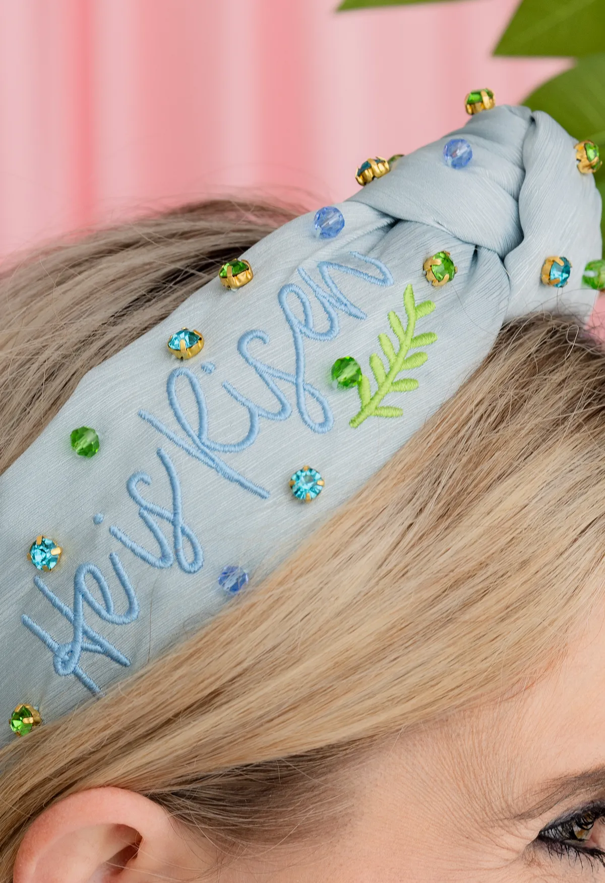 He is Risen Embroidered Crystal Headband