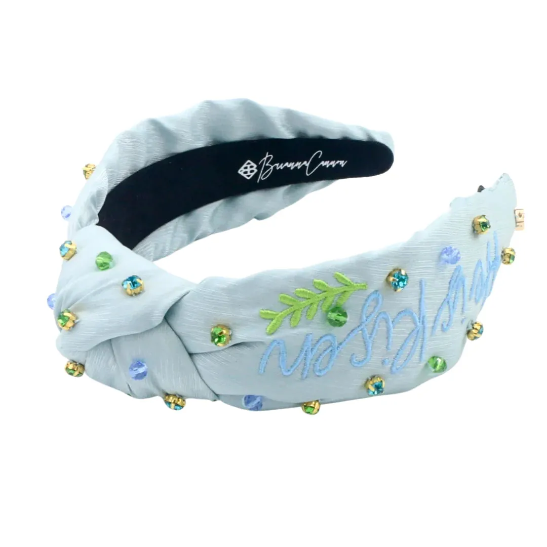 He is Risen Embroidered Crystal Headband