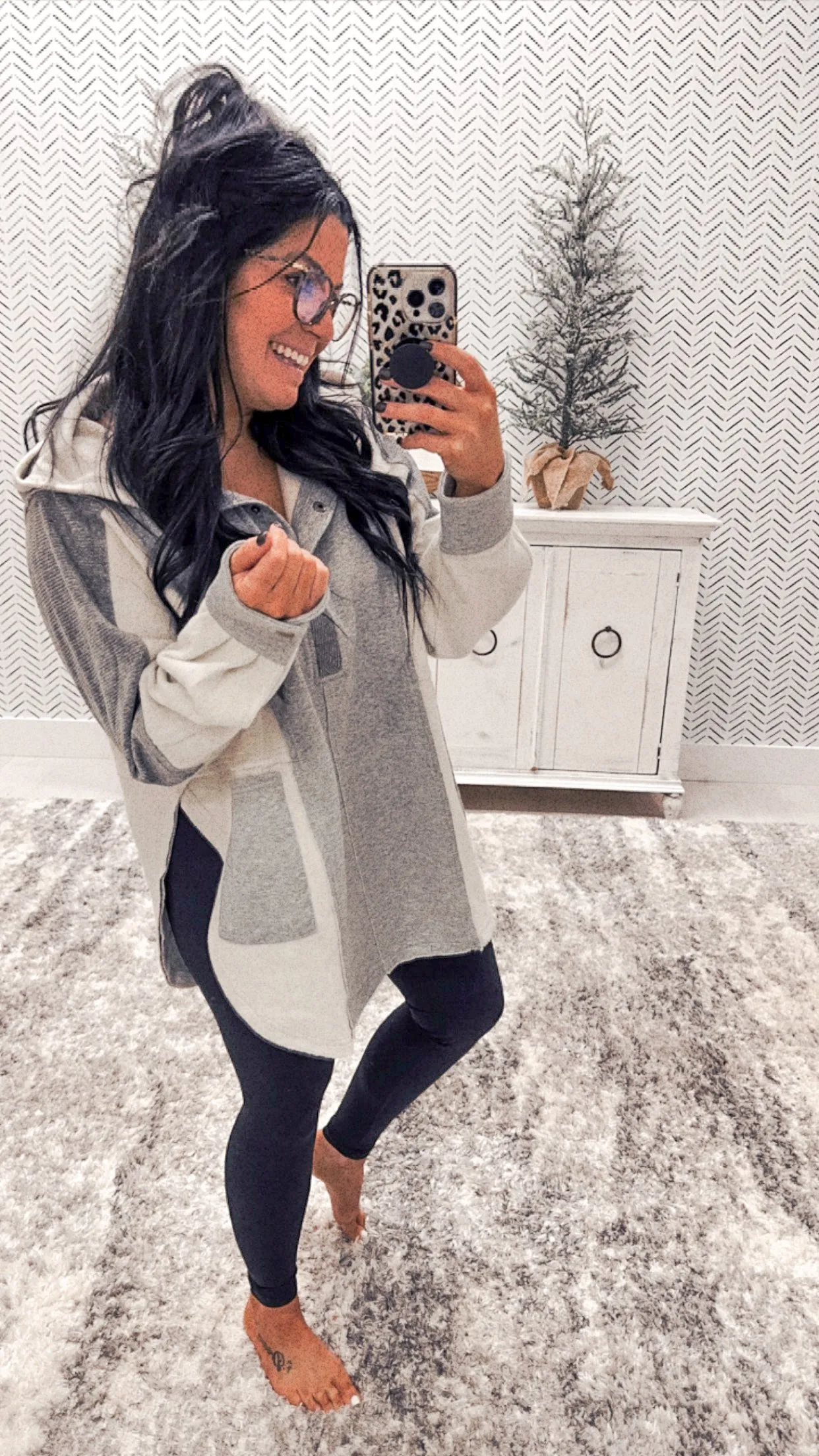 Heather Gray Color Block Jacket