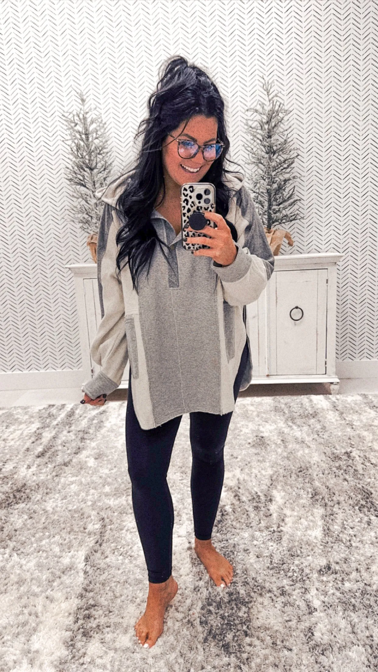 Heather Gray Color Block Jacket