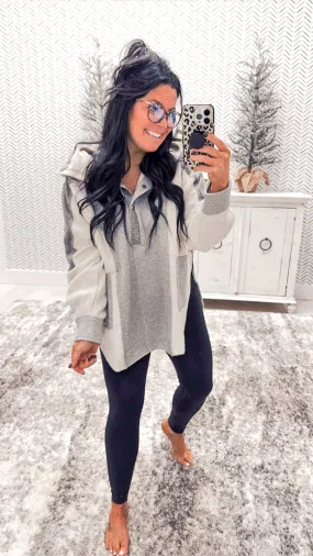 Heather Gray Color Block Jacket