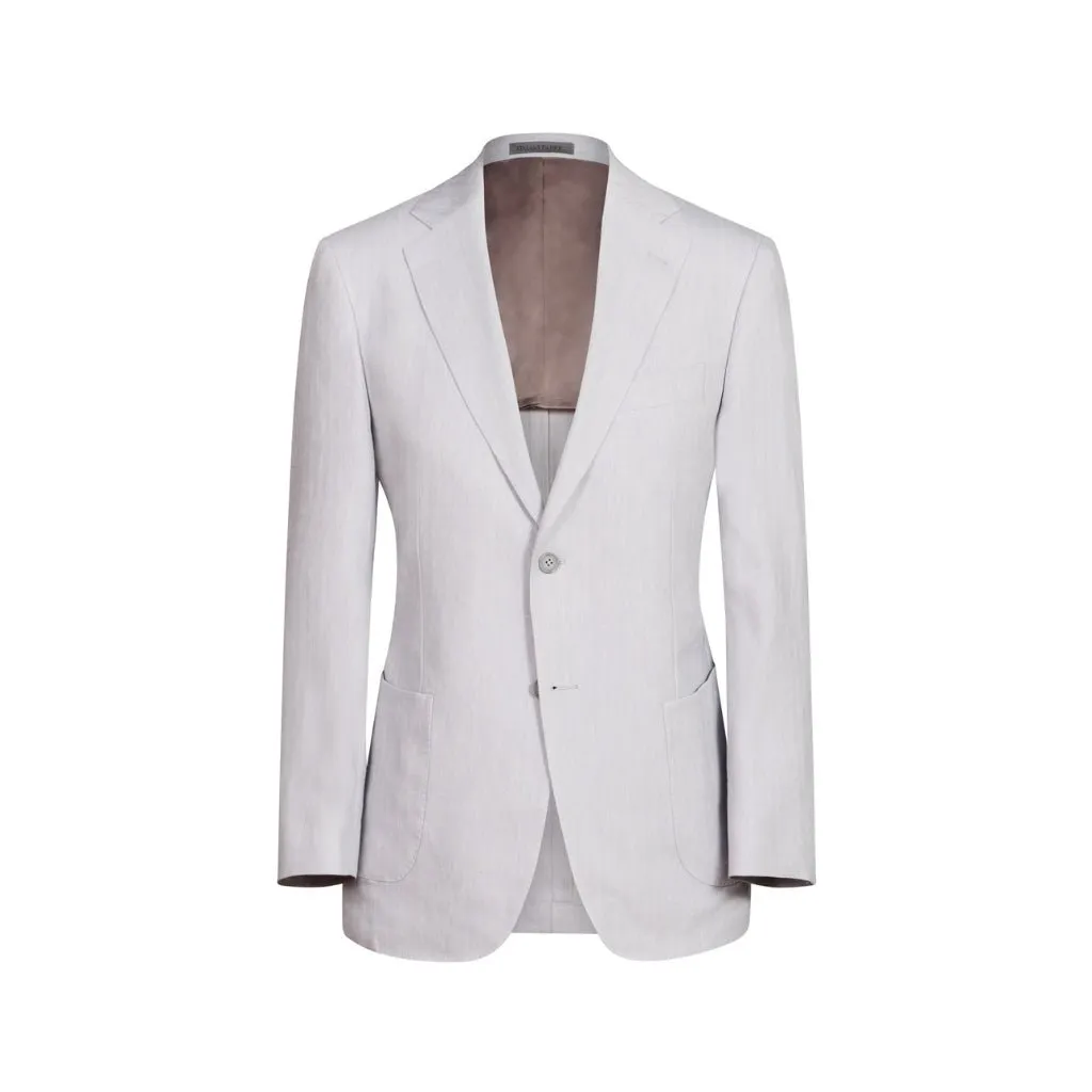 HENRY SARTORIAL Linen Herringbone Soft Blazer DOVE GREY REG