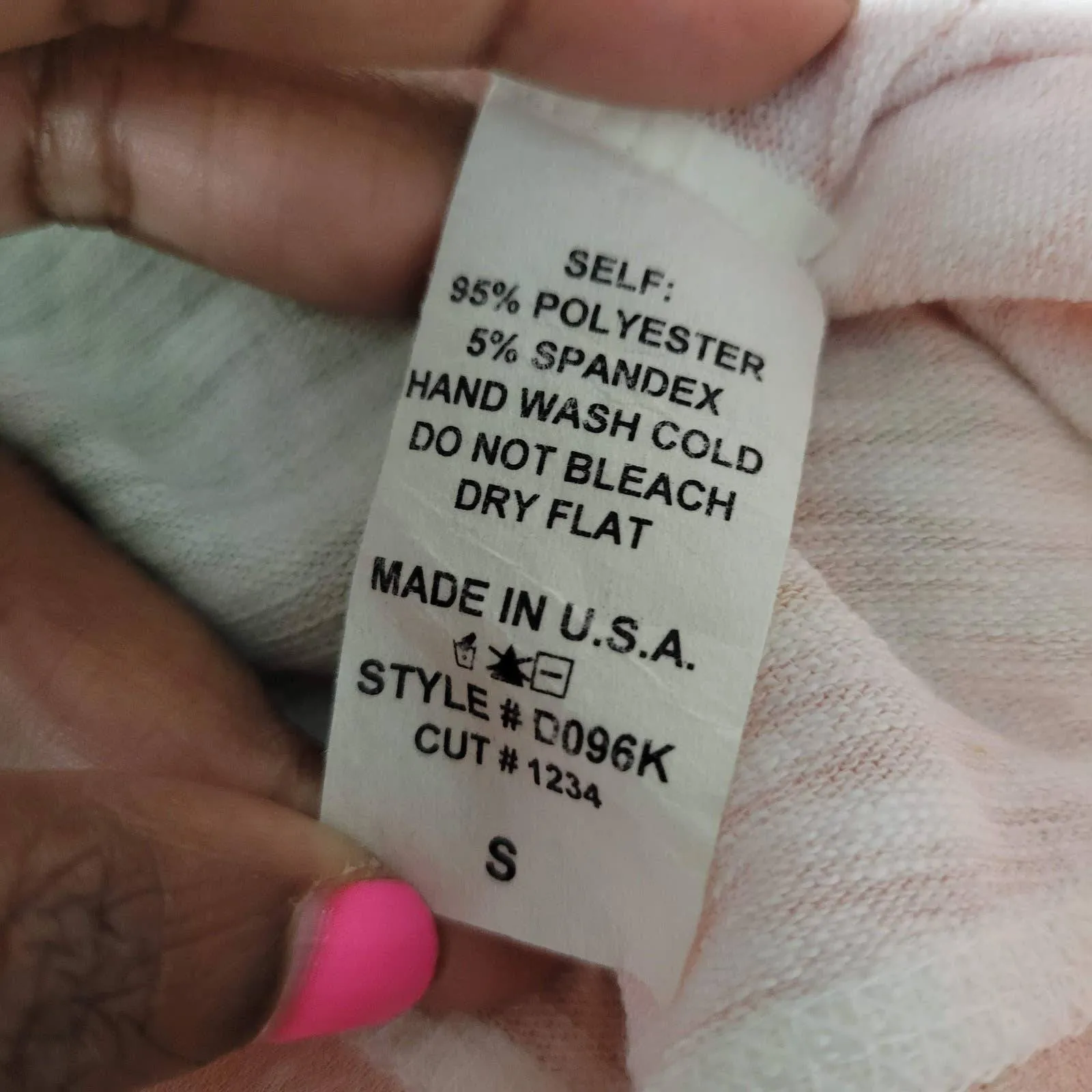 Inoah Lagenlook Dress Jersey Knit Doodles Wearable Art Pastel Tie Dye Size Small