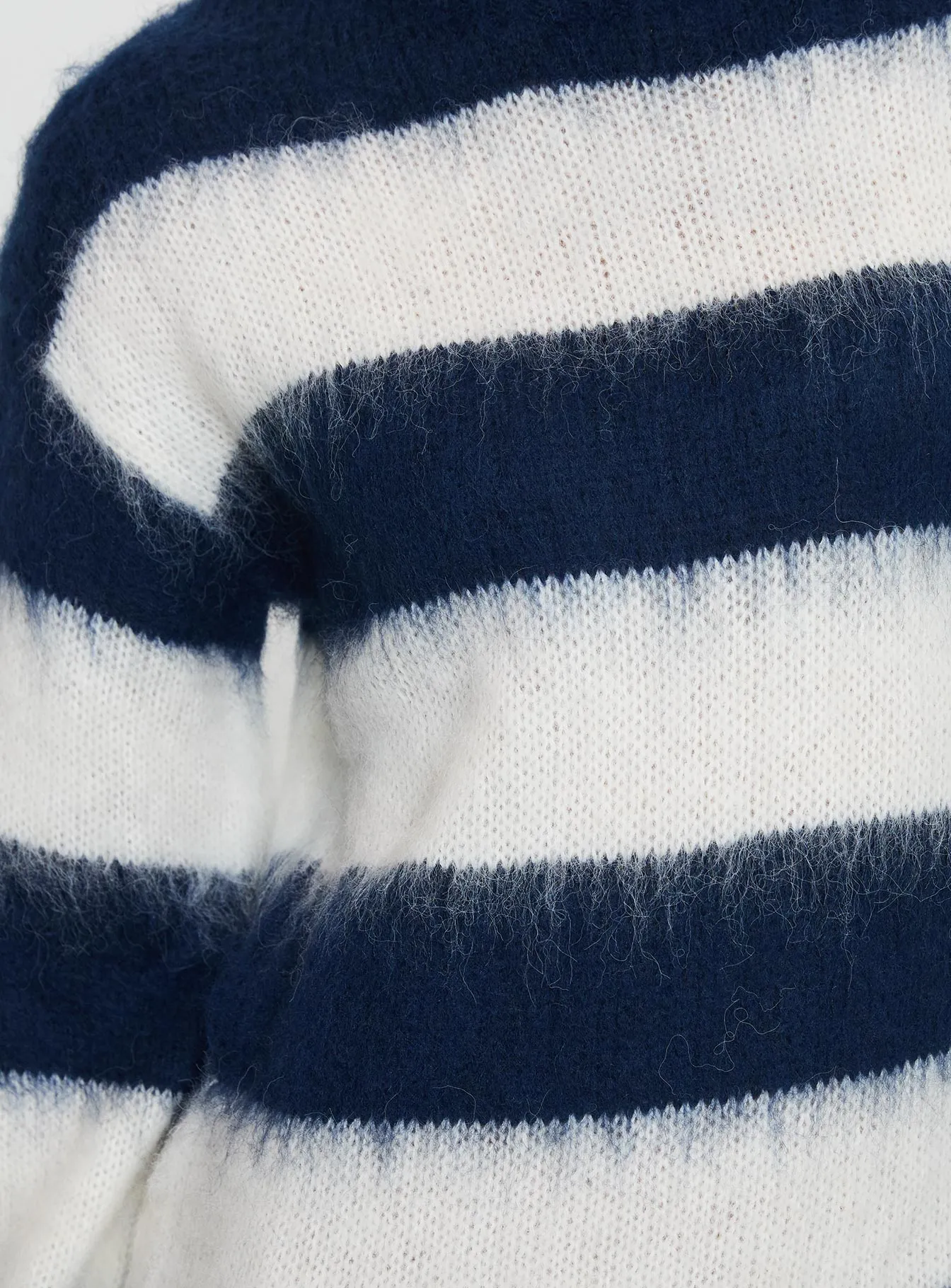 Iryna Long Sleeve Knit Mini Dress Navy / White Stripe