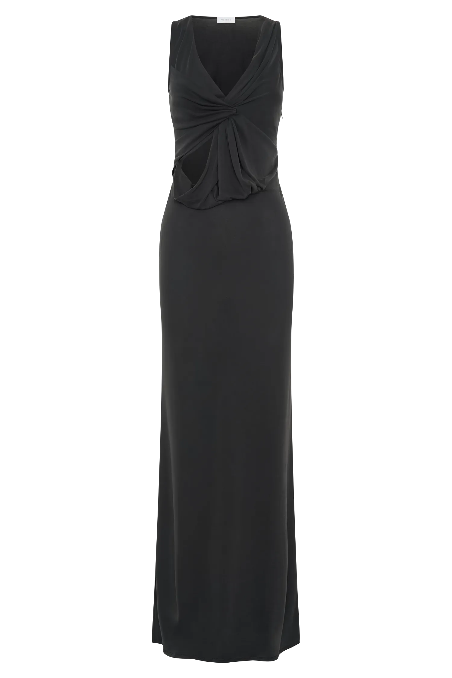 Kassidy Peached Jersey Maxi Dress - Black