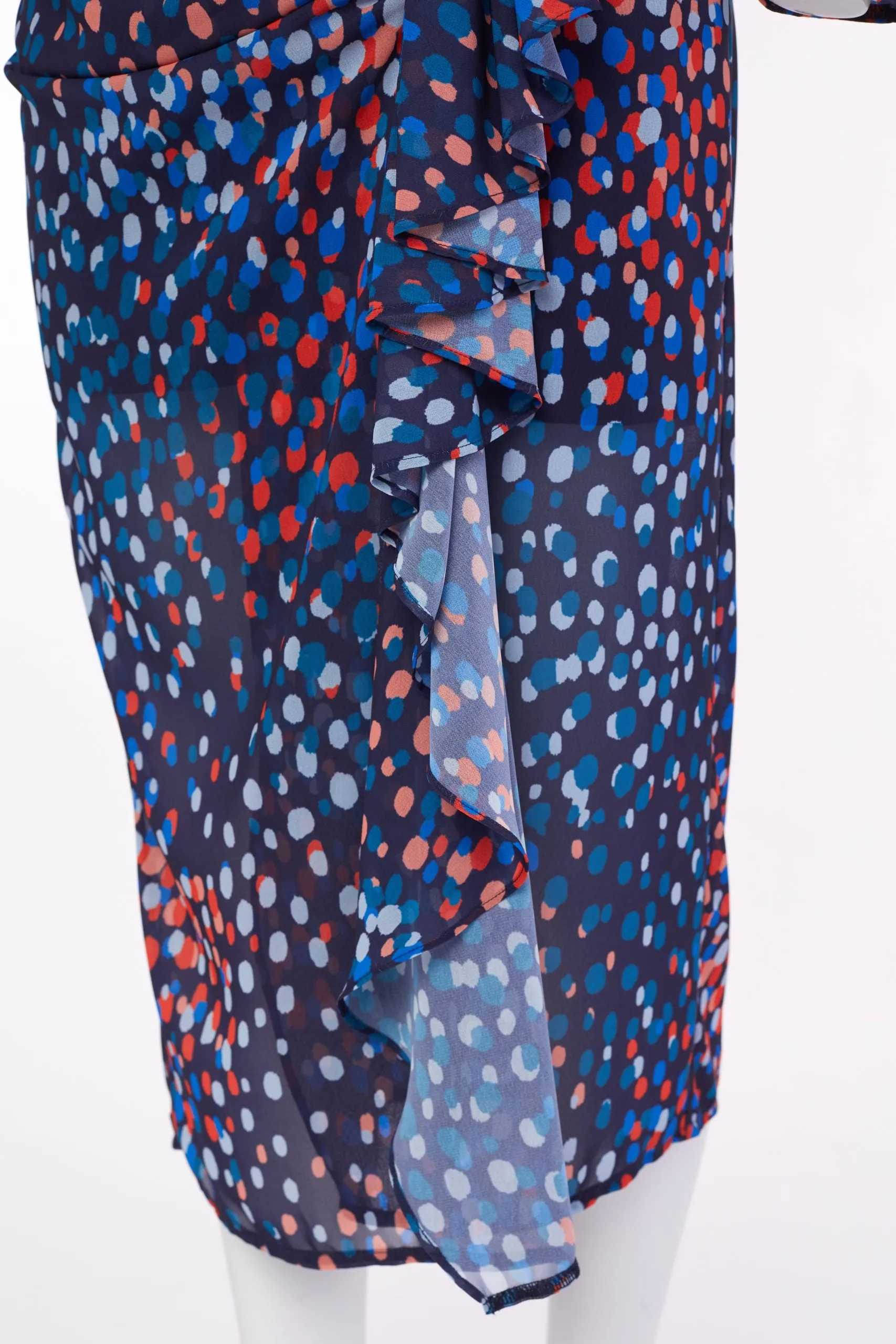 Kate Cooper dotty Midi dress with tummy ruching Kcaw23105
