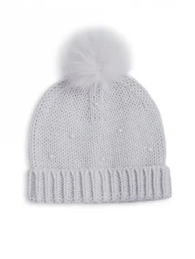 Katie Loxton Pearl Knit Grey Bobble Hat KLS114 S