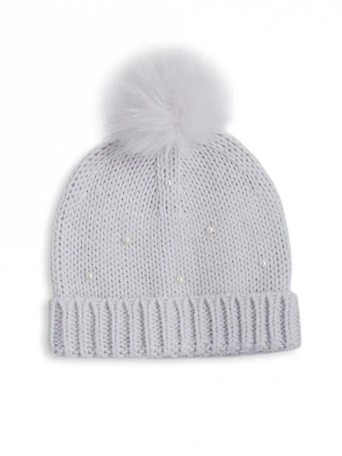 Katie Loxton Pearl Knit Grey Bobble Hat KLS114 S