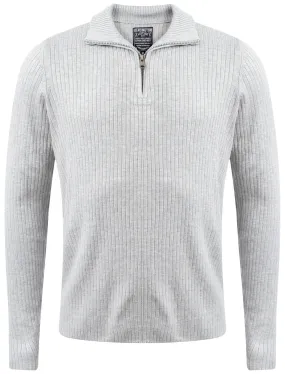 Kensington Eastside Beswick Jumper in Light Grey Marl