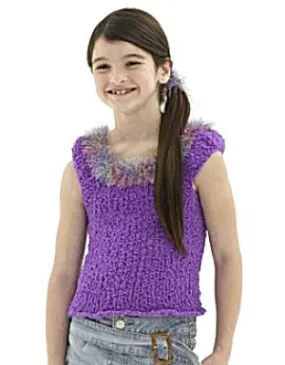 Knit Fur Trimmed Top