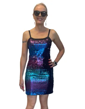 LAUNDRY By Shelli Segal Sequined Mini Cocktail Party Dress