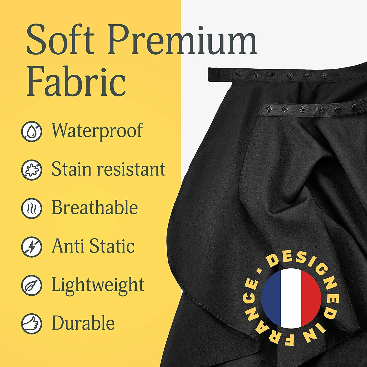lilexo Barber Cape - Hair Cutting Cape with Snap Closure, 66" x 57” Large Haircut Cape; Salon Cape for Shampoos, Styling; Water Resistant Hairdresser Cape for Professional Hairstylist & Home Use