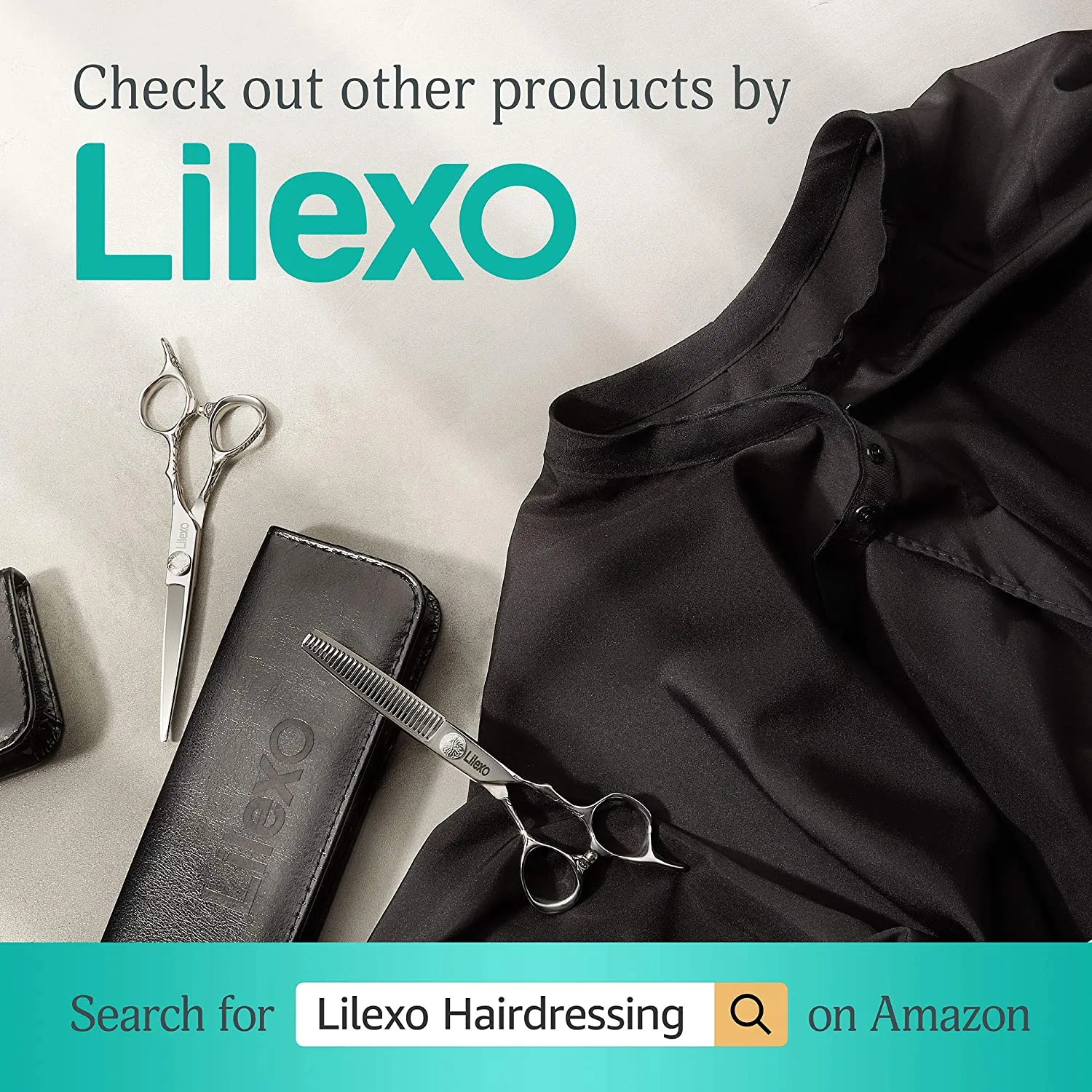 lilexo Barber Cape - Hair Cutting Cape with Snap Closure, 66" x 57” Large Haircut Cape; Salon Cape for Shampoos, Styling; Water Resistant Hairdresser Cape for Professional Hairstylist & Home Use