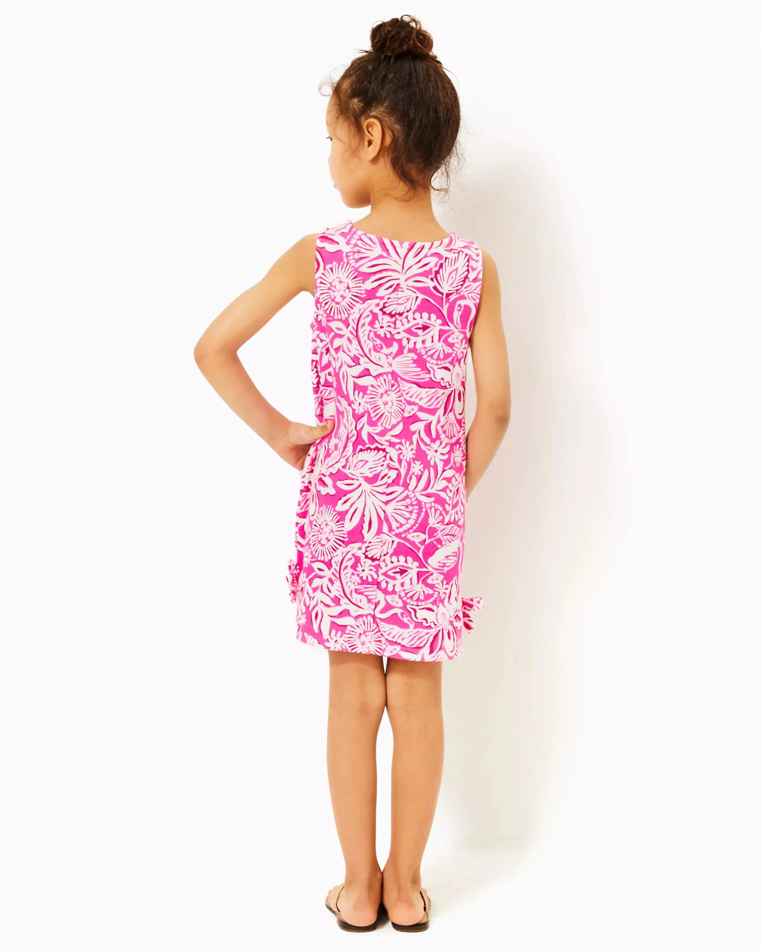 Lilly Pulitzer Girls Little Lilly Knit Shift Dress Passion Fruit Pink Absolutely Flamazing