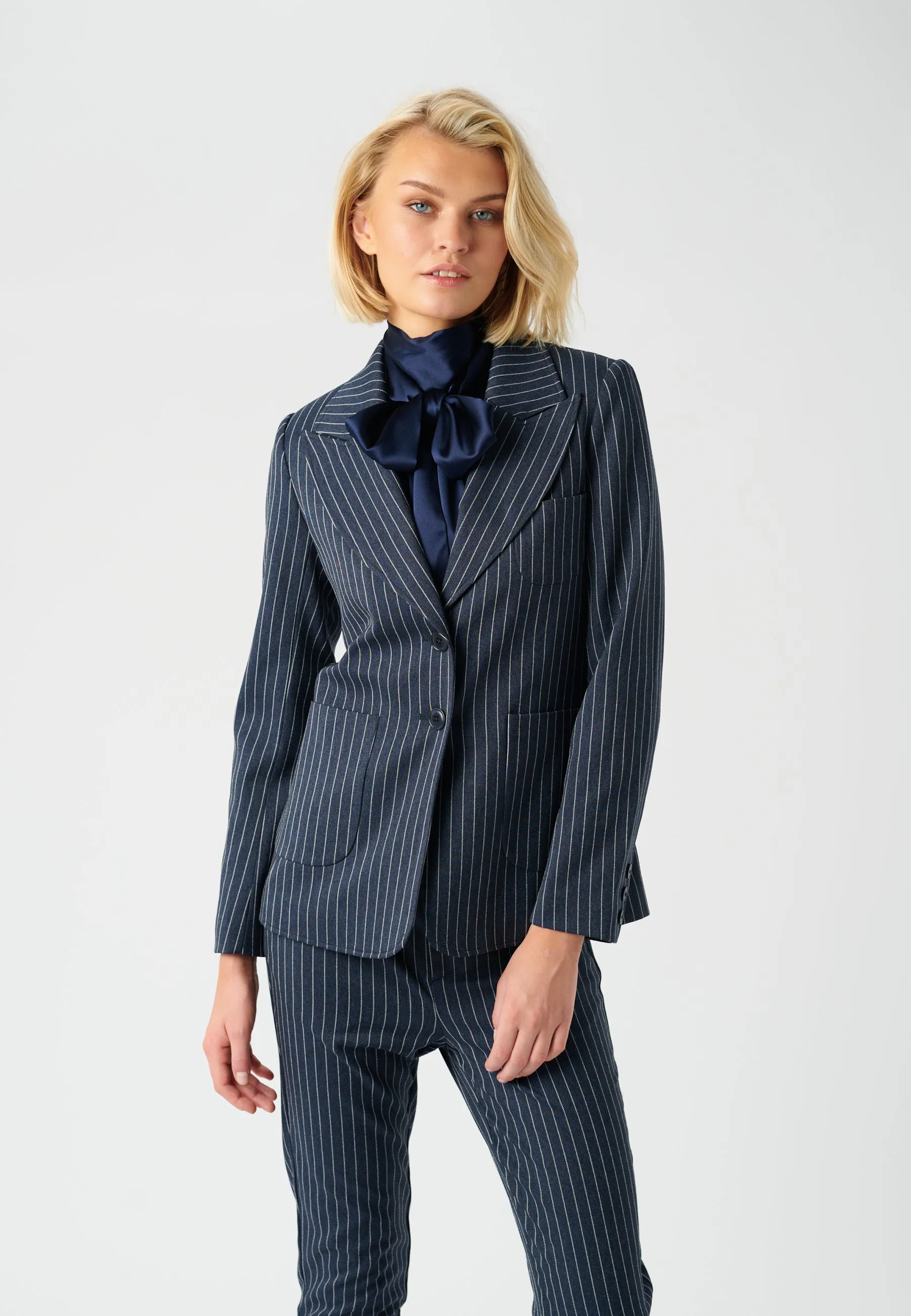 LIVIA (P)-Blue Melange Stripe